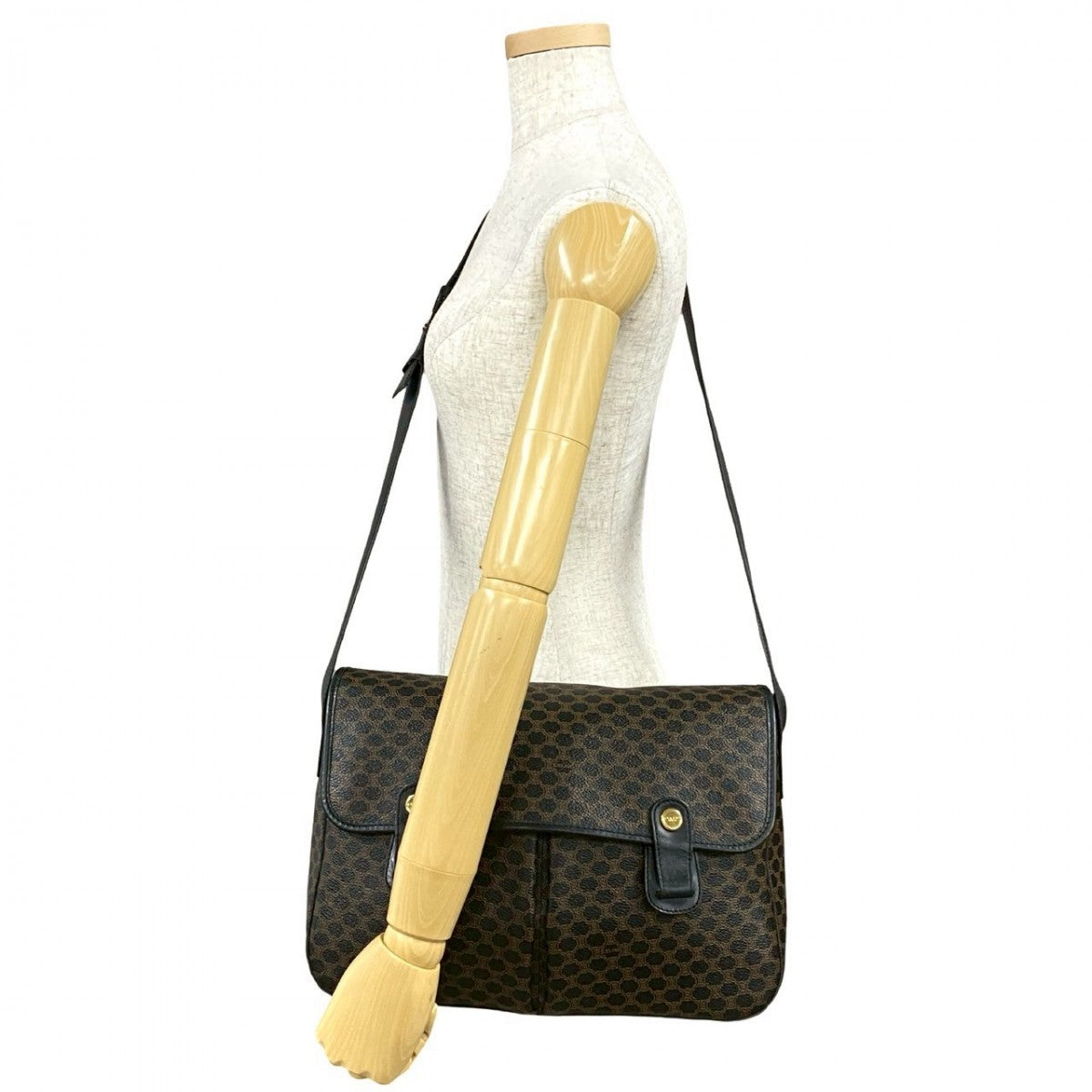 Shoulder Bag , Pvc Macadam Blason Triomphe Leather Black