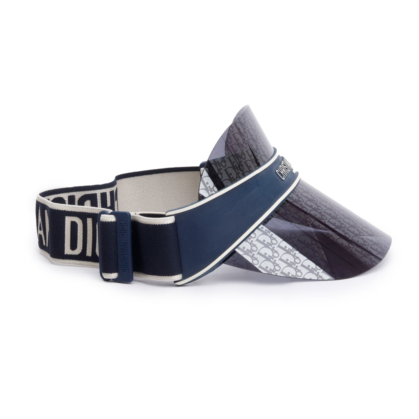 Dior Christian Oblique club V U Visor Handbag Blue Travel Bag