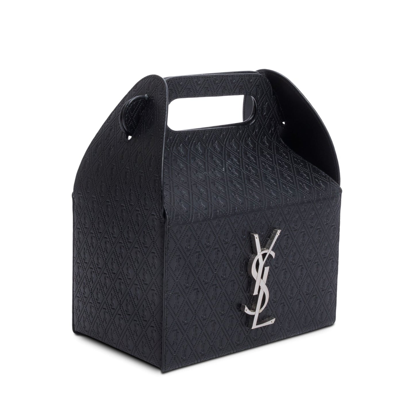 YSL Saint Laurent Take Away Box Travel Bag Leather Monogram