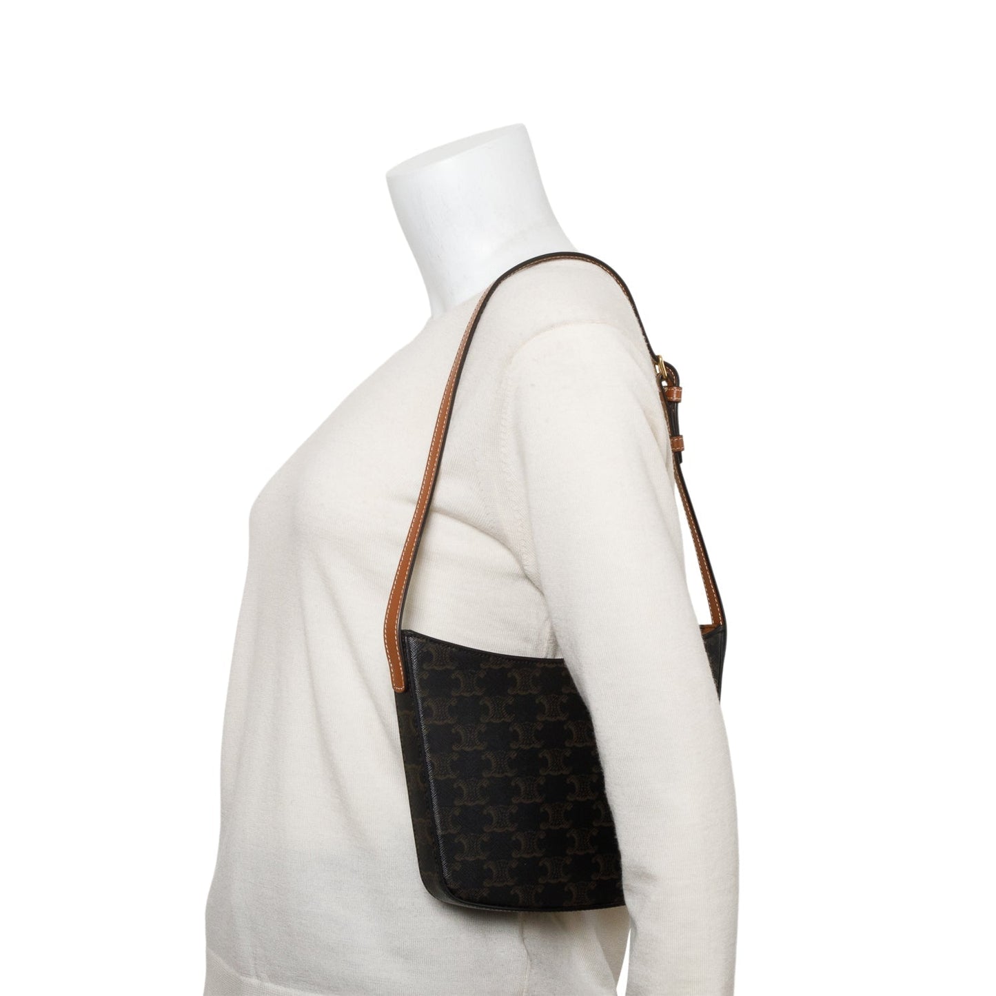 Celine Triomphe Croque Hobo Bag Canvas Medium Travel Bag