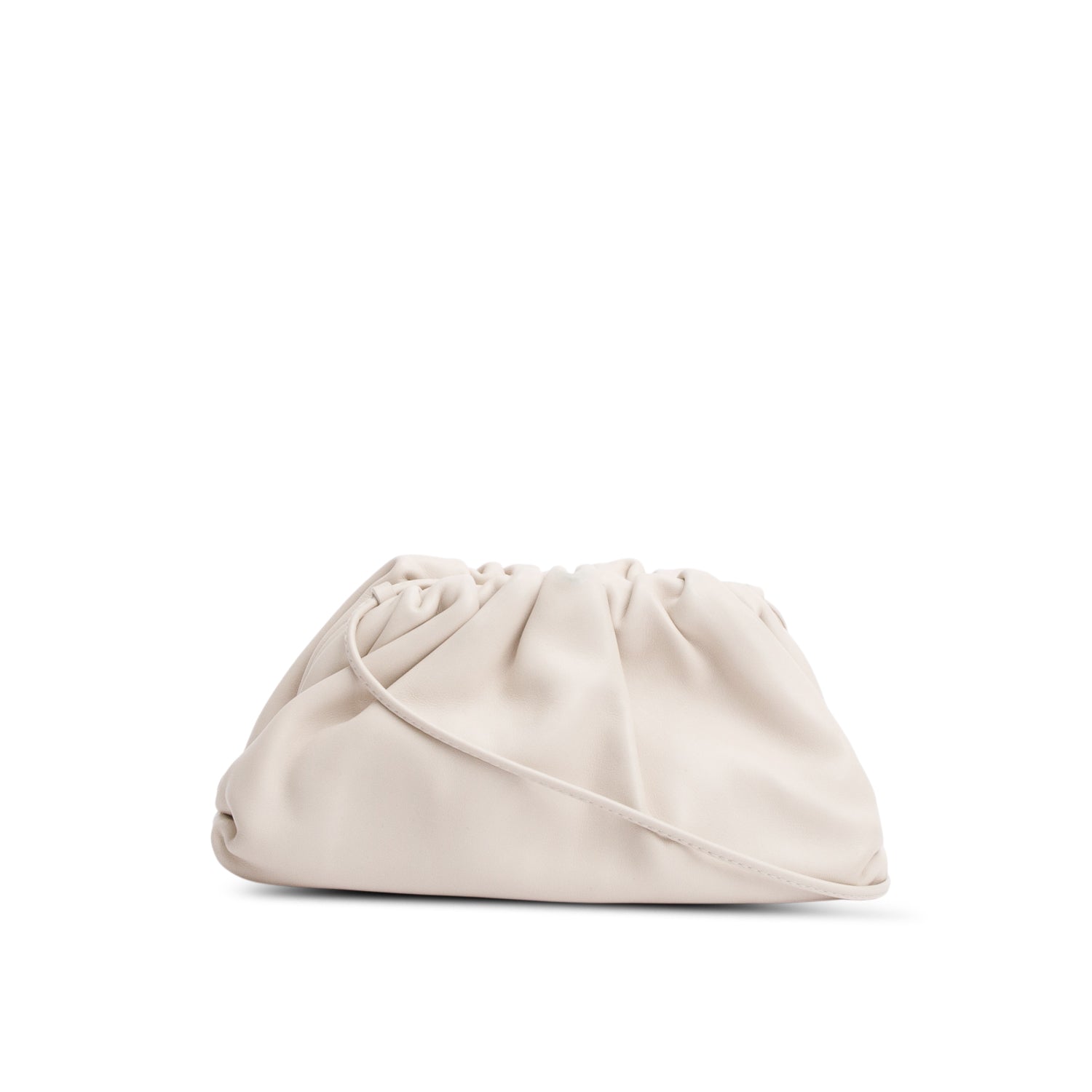 Bottega Veneta Calfskin Intrecciato The Pouch Travel Bag Leather White