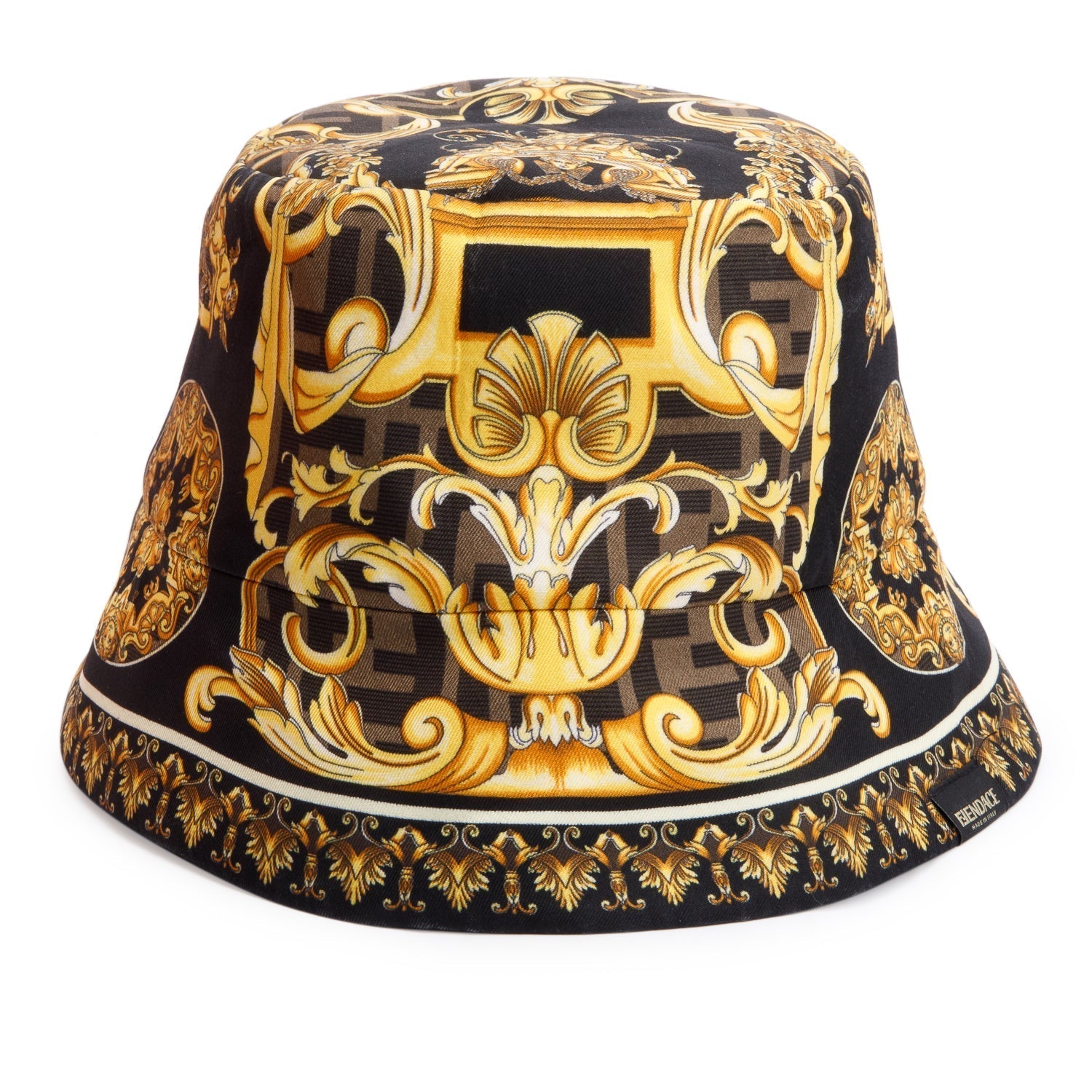 Fendi Versace Fendace Silk Hat Size Bucket Bucket Bag