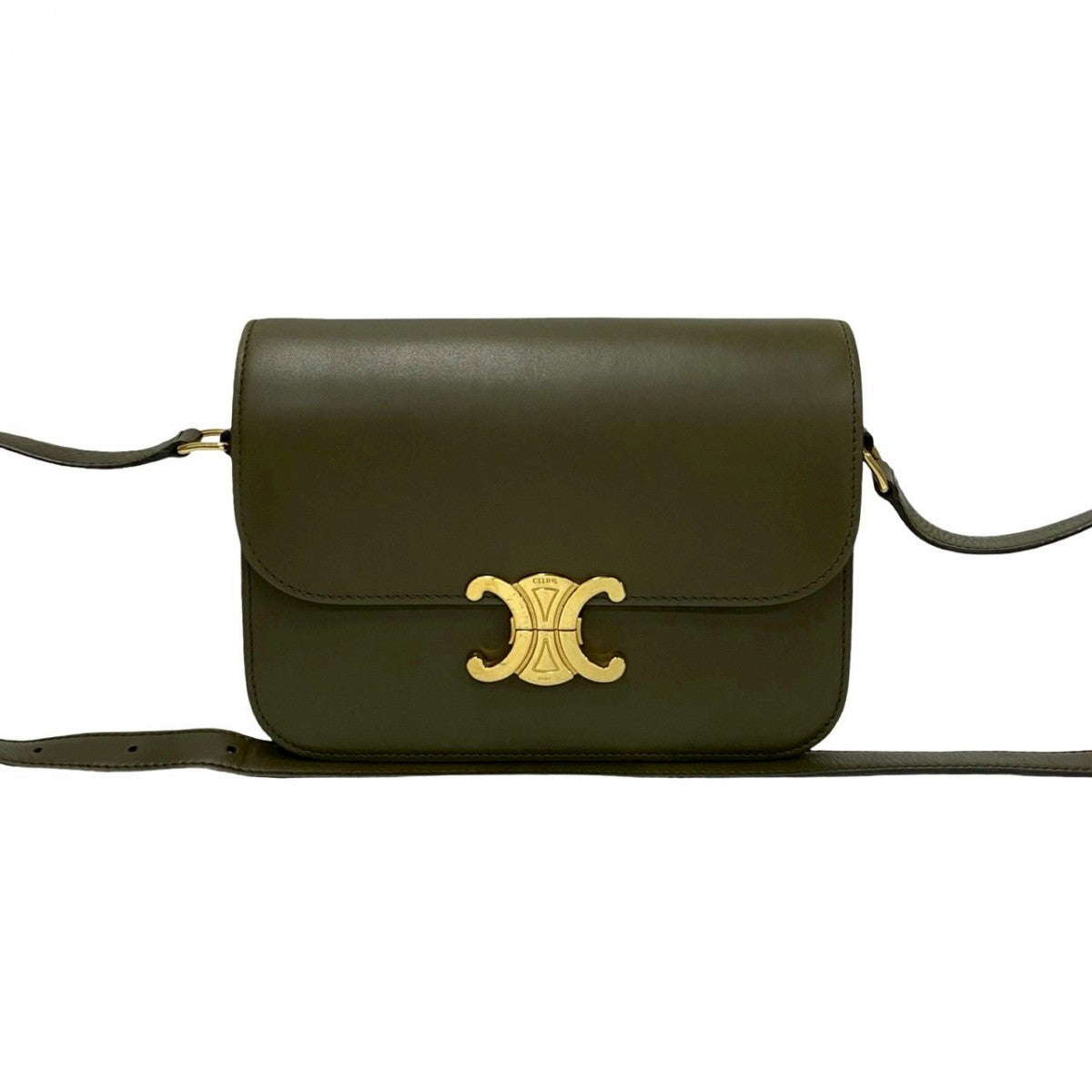 Shoulder Bag Khaki Classic Triomphe Women Leather