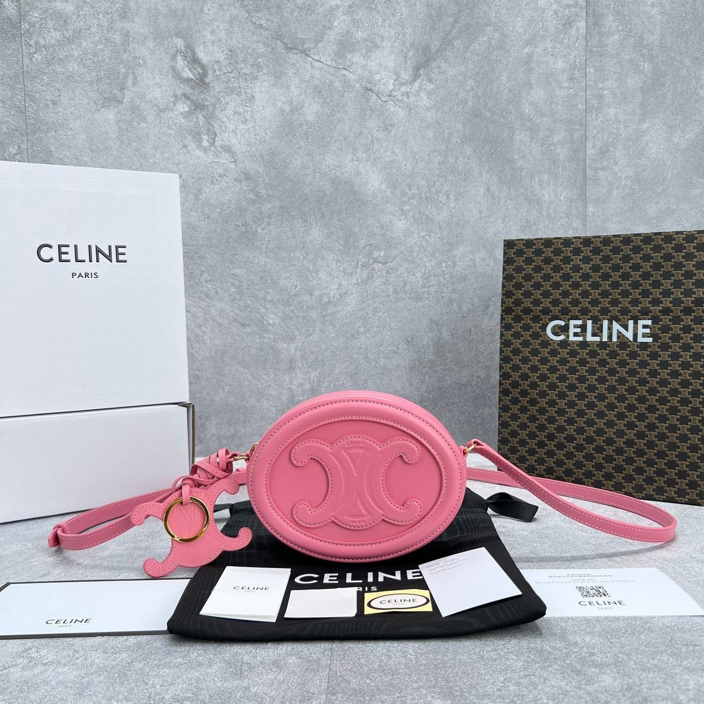 Top Quality Crossbody Oval Purse Cuir Triomphe Crossbody Bag 10I703Dpq27Lk 8877