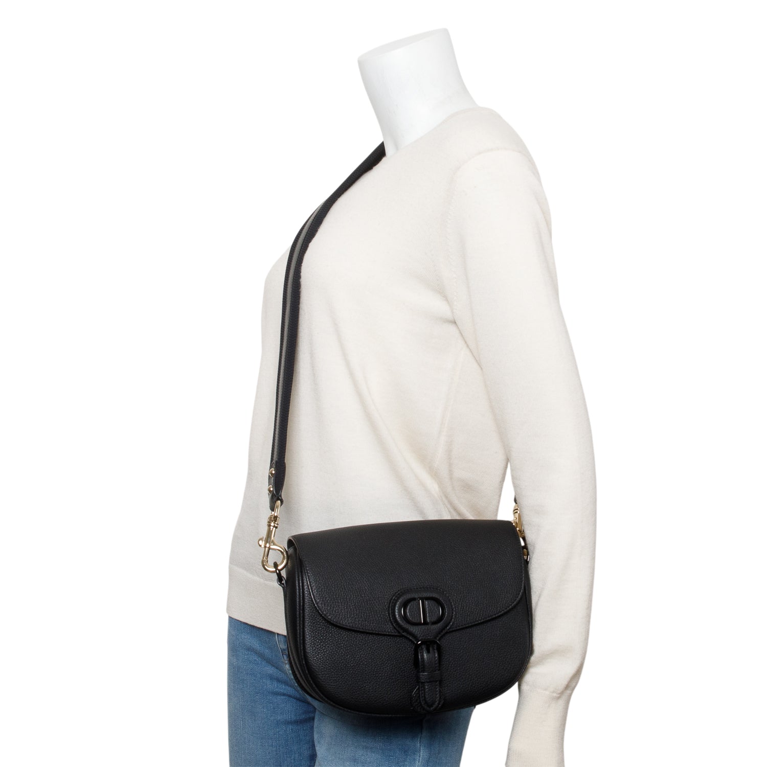 Dior Christian Ultramatte Bobby Bag Leather Black Travel Bag