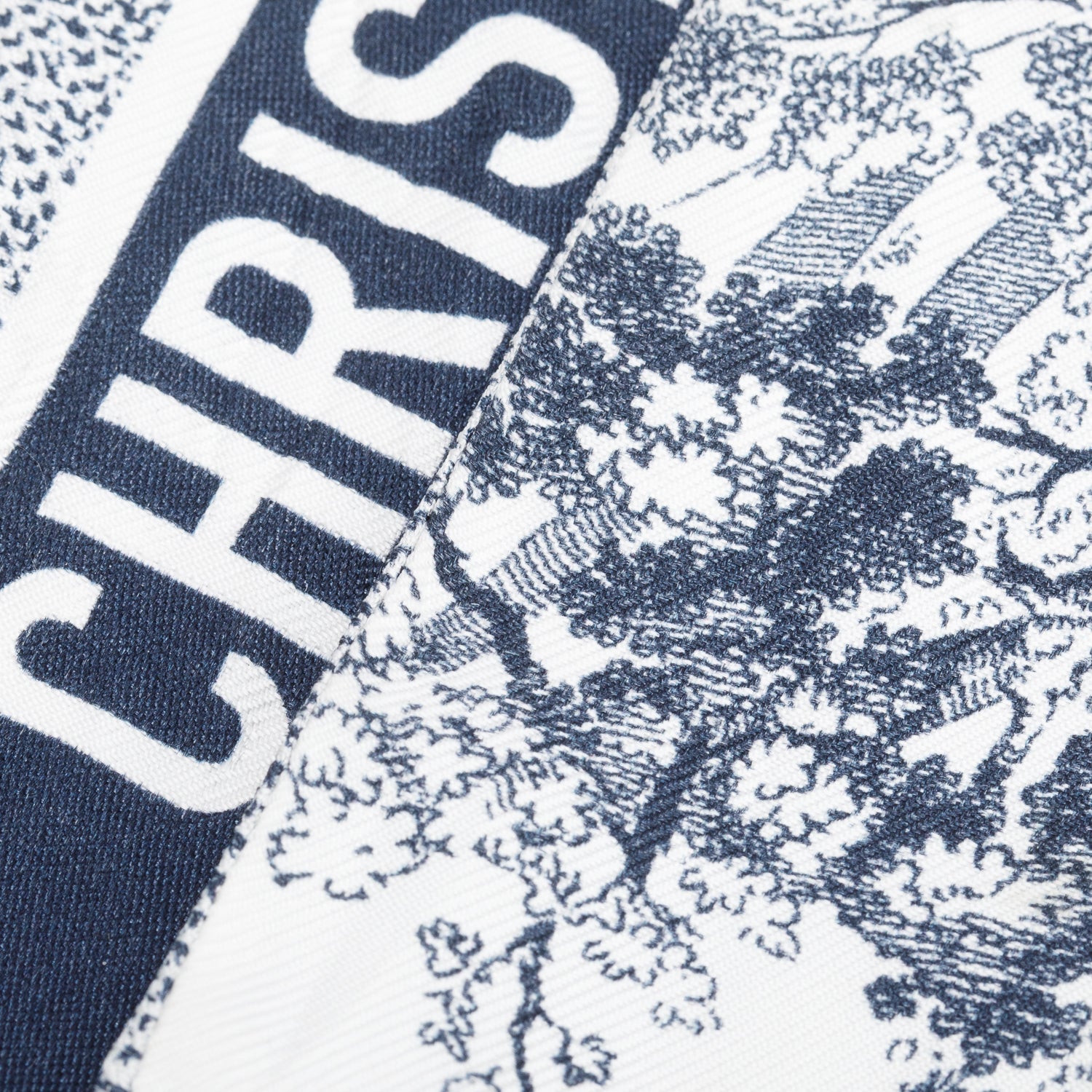 Dior Christian And Navy Toile De Jouy Sauvage White Travel Bag