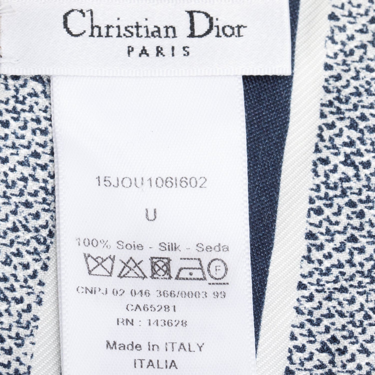 Dior Christian And Navy Toile De Jouy Sauvage White Travel Bag