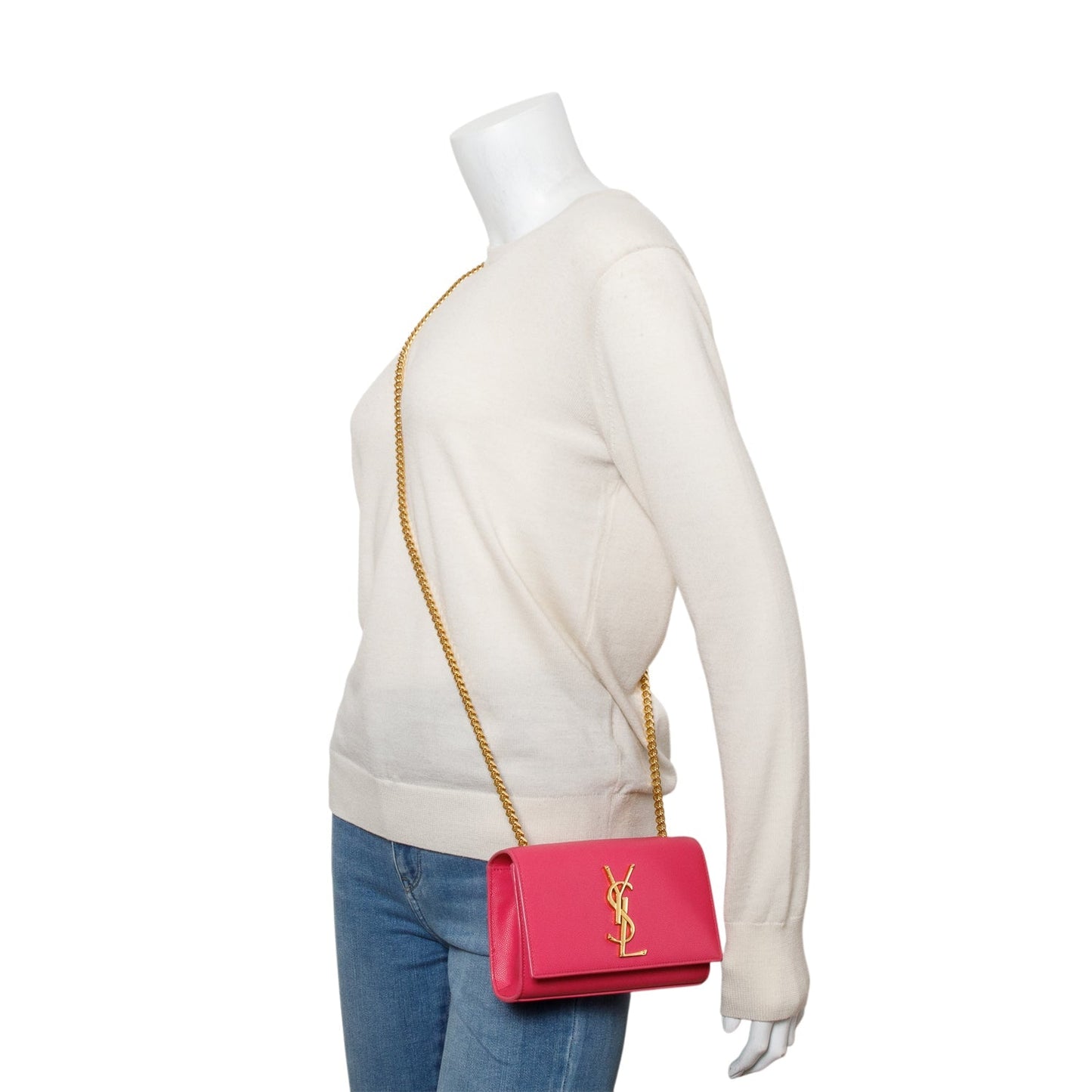 YSL Saint Laurent Grain De Poudre Mini Kate Bag Leather Monogram Travel Bag Bag 62828