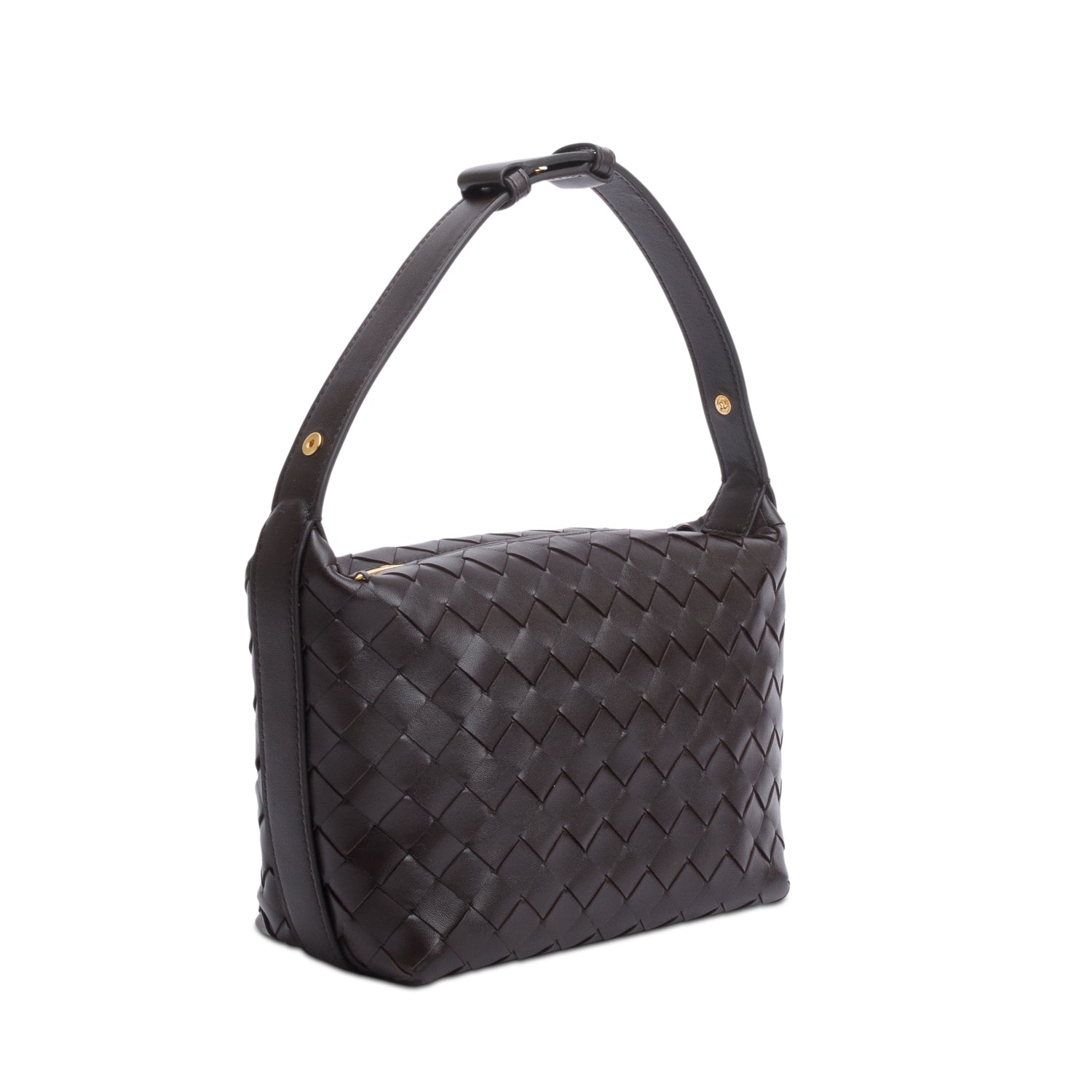 Bottega Veneta Intrecciato Wallace Bag Leather Brown Travel Bag