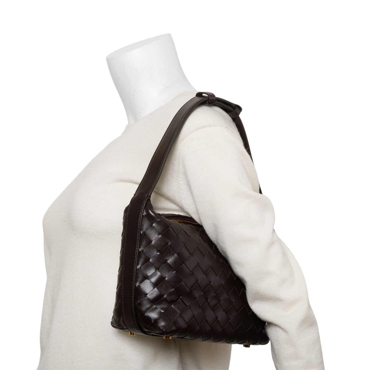 Bottega Veneta Intrecciato Wallace Bag Leather Brown Travel Bag