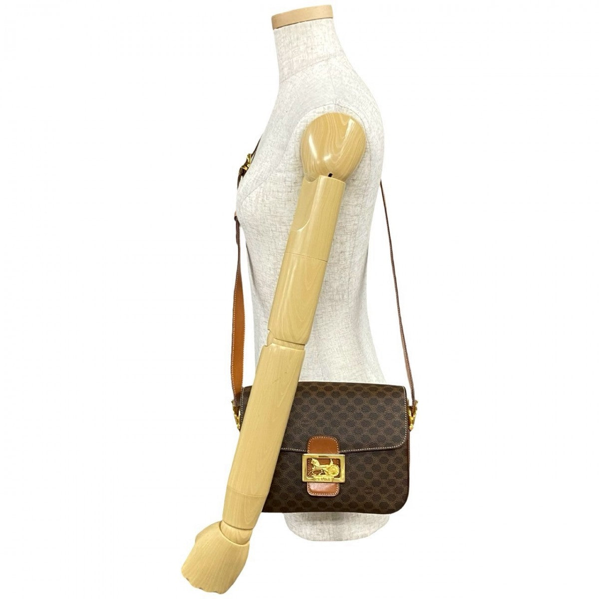 Shoulder Bag , Pvc Macadam Blason Triomphe Leather Brown Metal Women