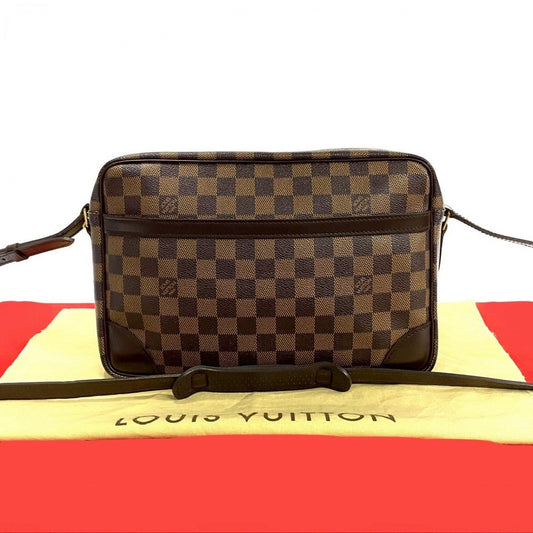 Louis Vuitton N48082 Damier Trocadero Leather Brown Shoulder Bag