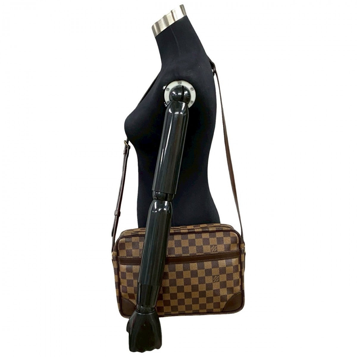 Louis Vuitton N48082 Damier Trocadero Leather Brown Shoulder Bag