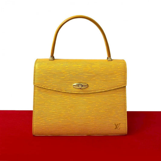 Louis Vuitton M52379 Epi yellow Epi Malesherbes Leather Handbag
