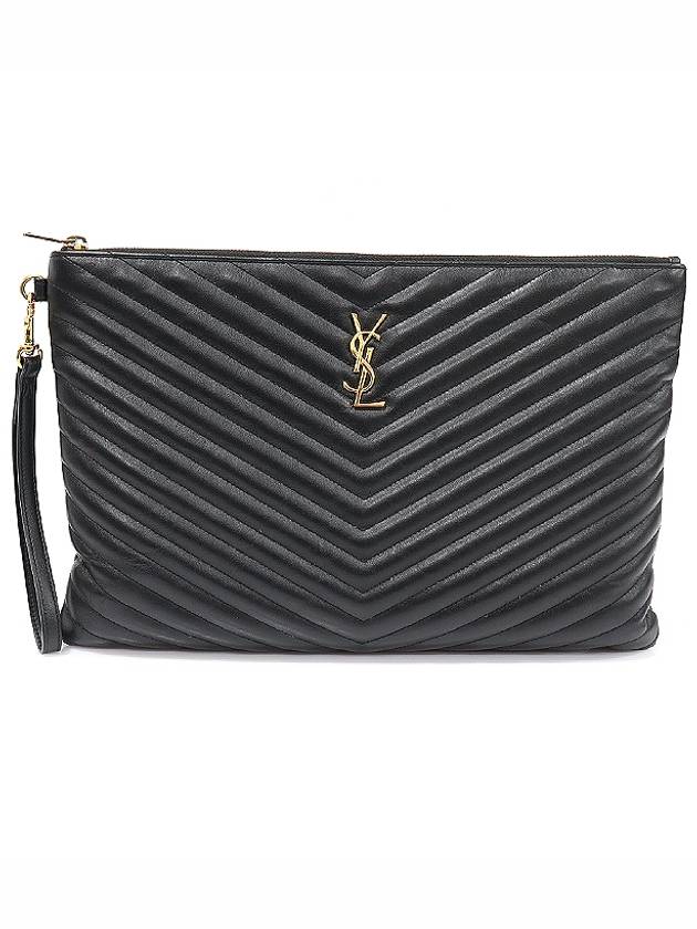 YSL Saint Laurent Saint Laurent Trending Document Holder Strap Clutch Matelasse Monogram Clutch Bag