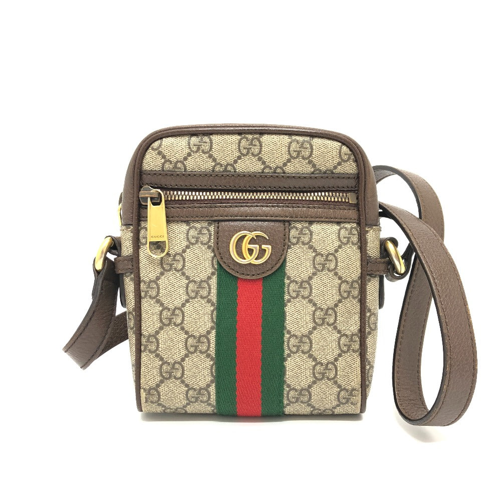 Gucci GG Supreme GG Supreme Ophidia Canvas Brown Shoulder Bag