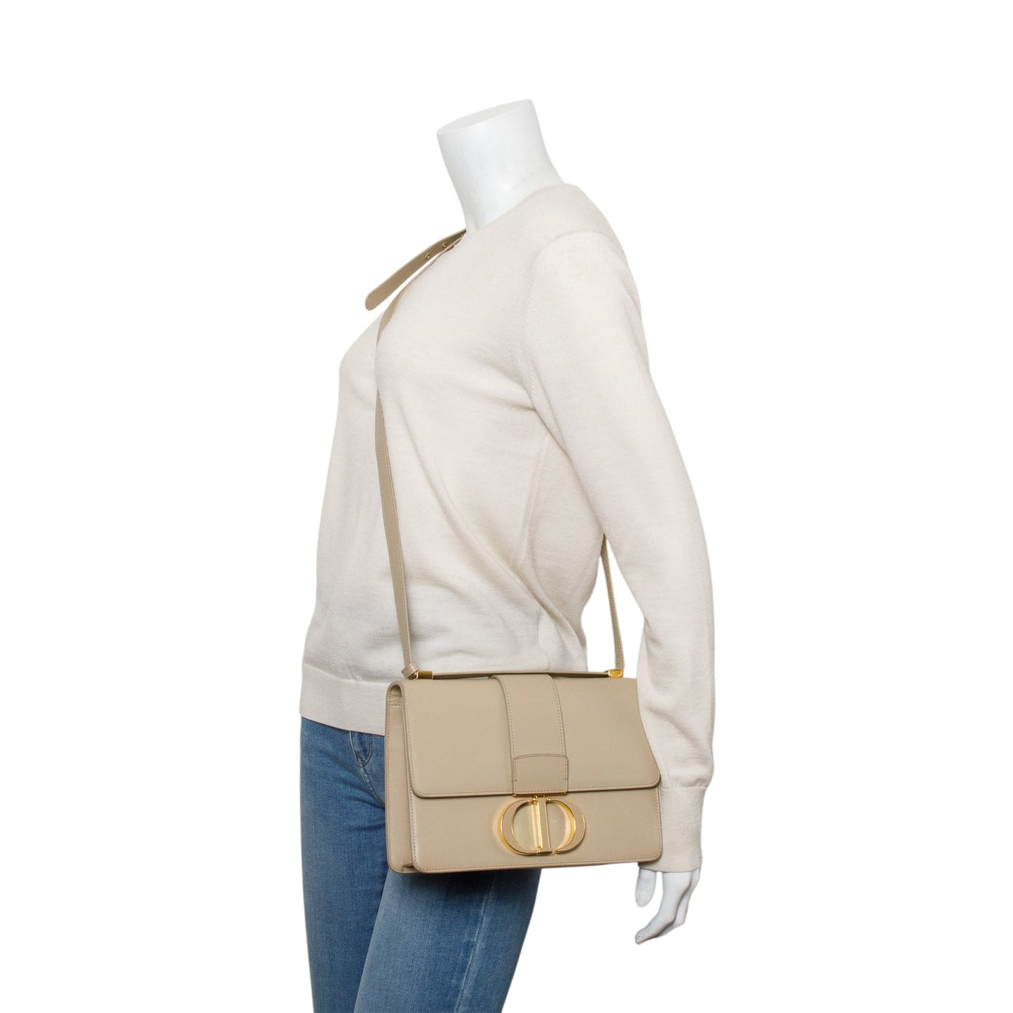 Dior Christian Montaigne Bag Leather Beige Travel Bag