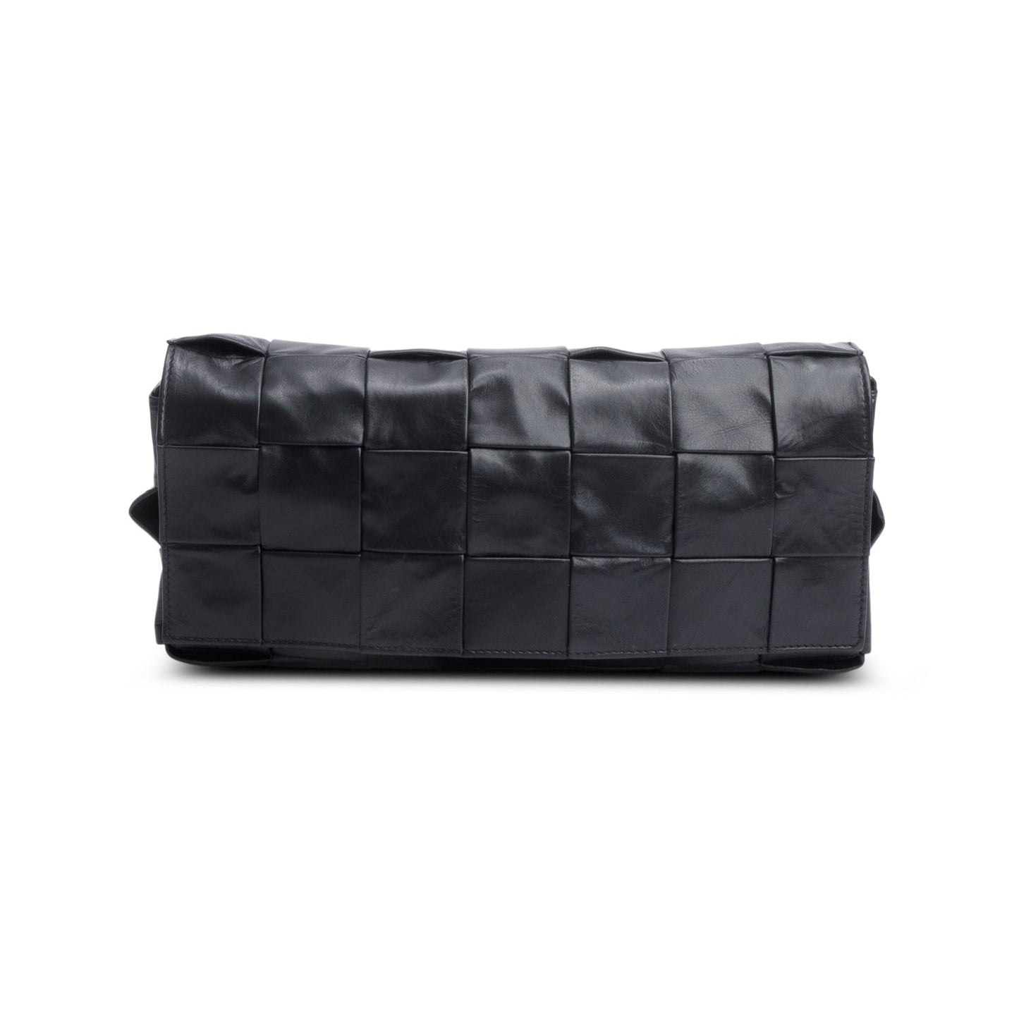 Bottega Veneta Paper Intrecciato The Stretch Cassette Bag Black Travel Bag