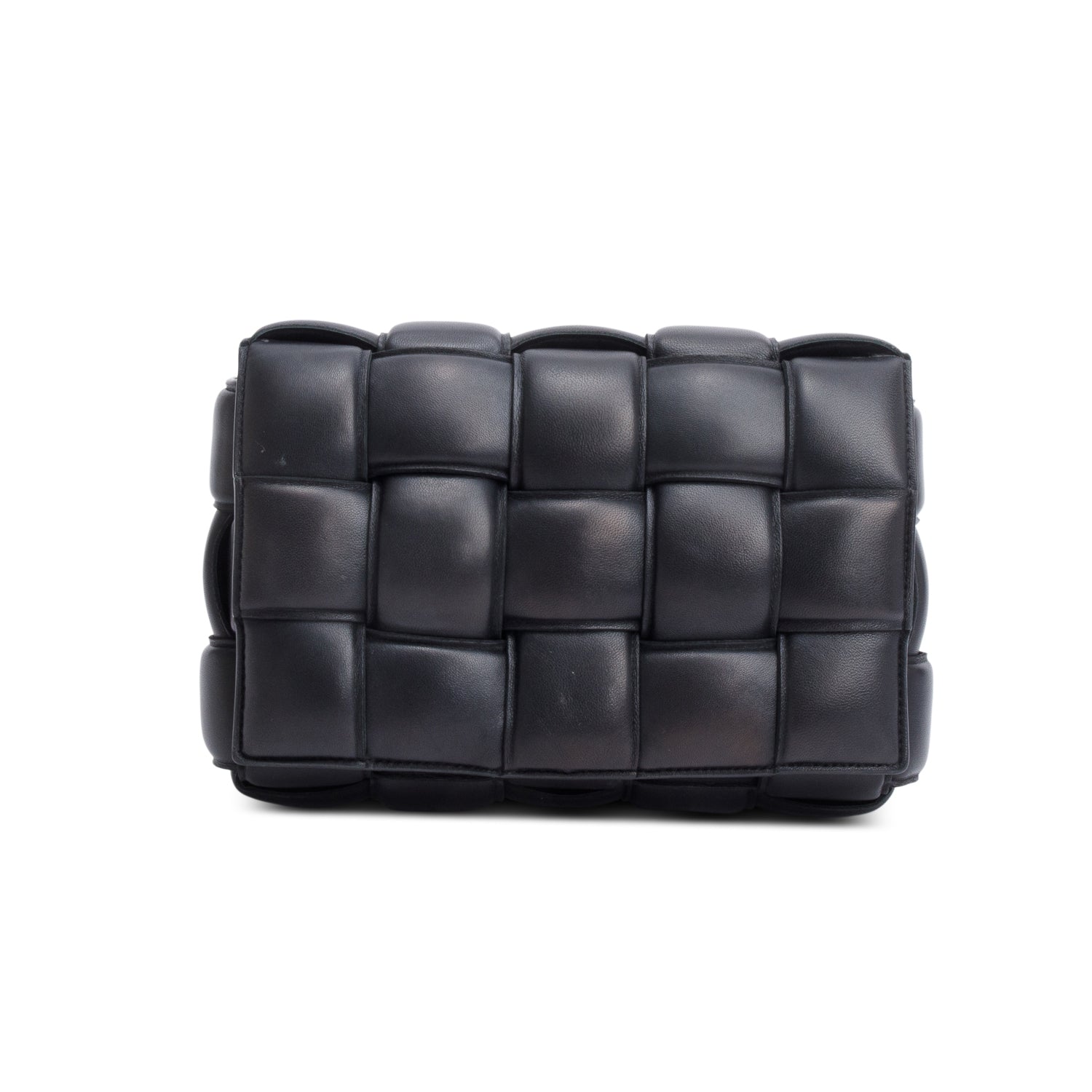 Bottega Veneta Lambskin Classic Padded Cassette Bag Leather Black Travel Bag