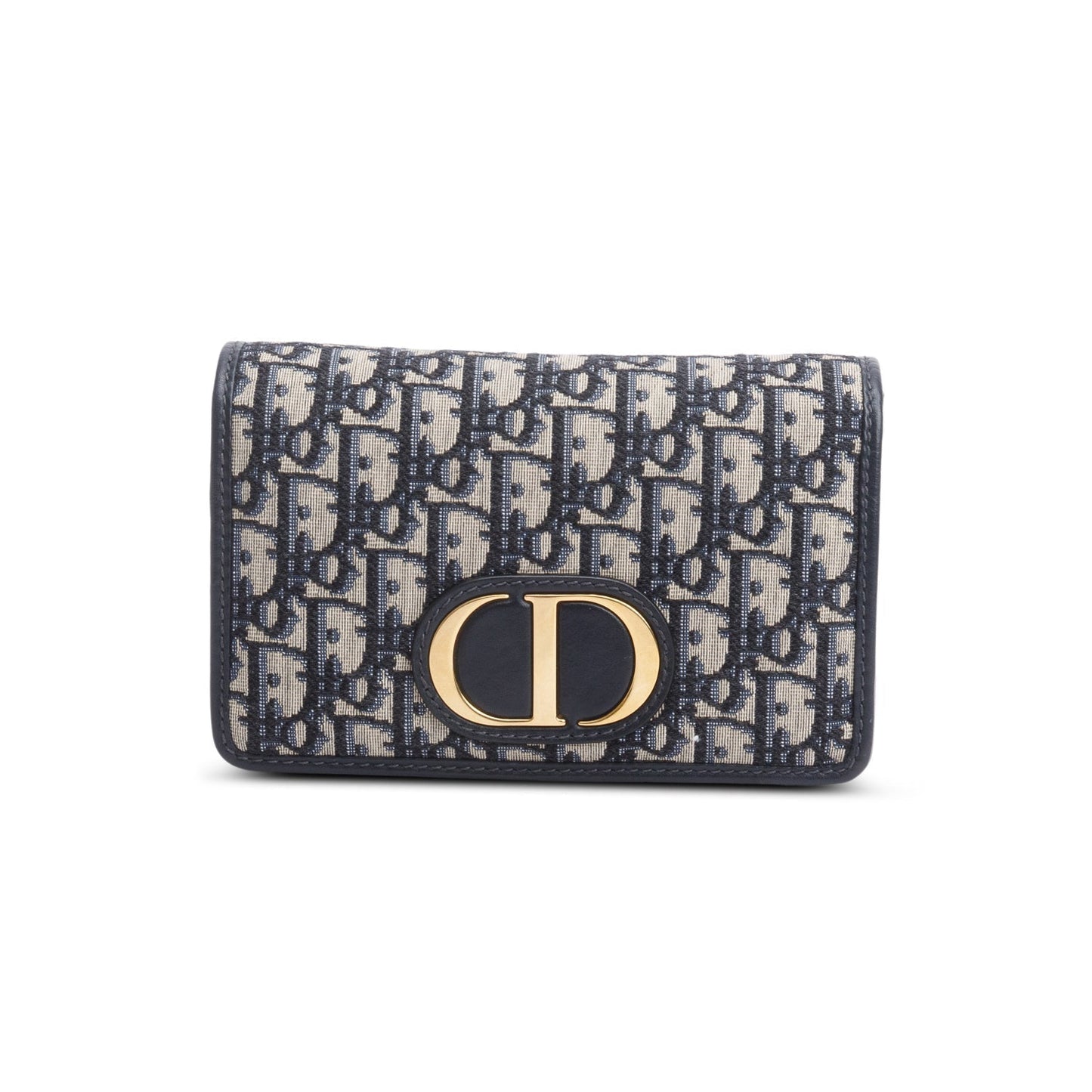 Dior Christian Navy Oblique Montaigne In Pouch Bag Travel Bag
