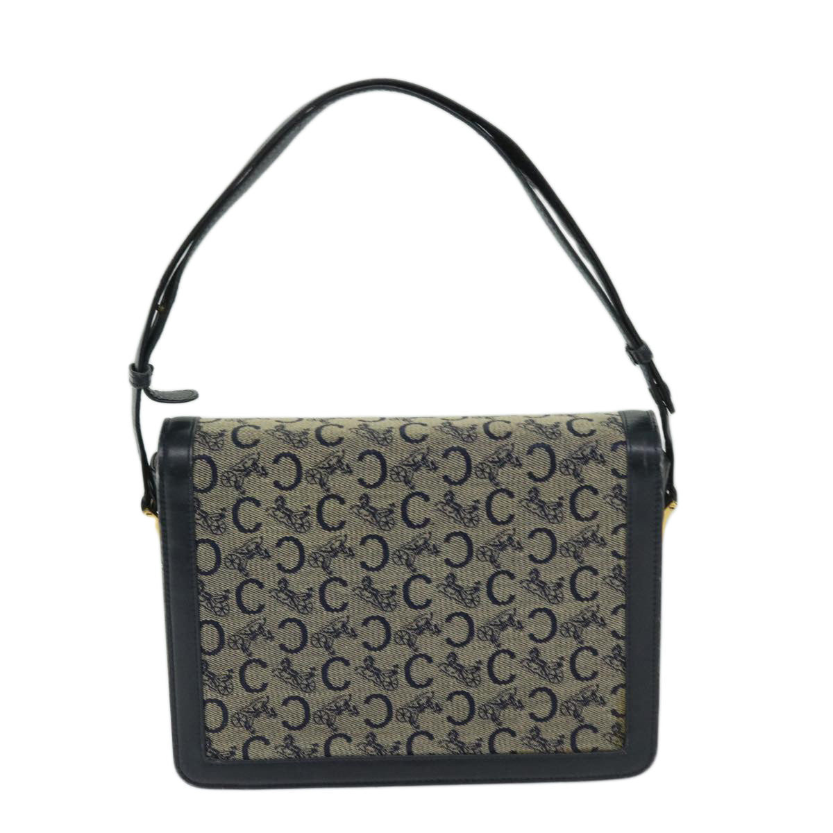 Luxury C Macadam Shoulder Bag Navy Canvas