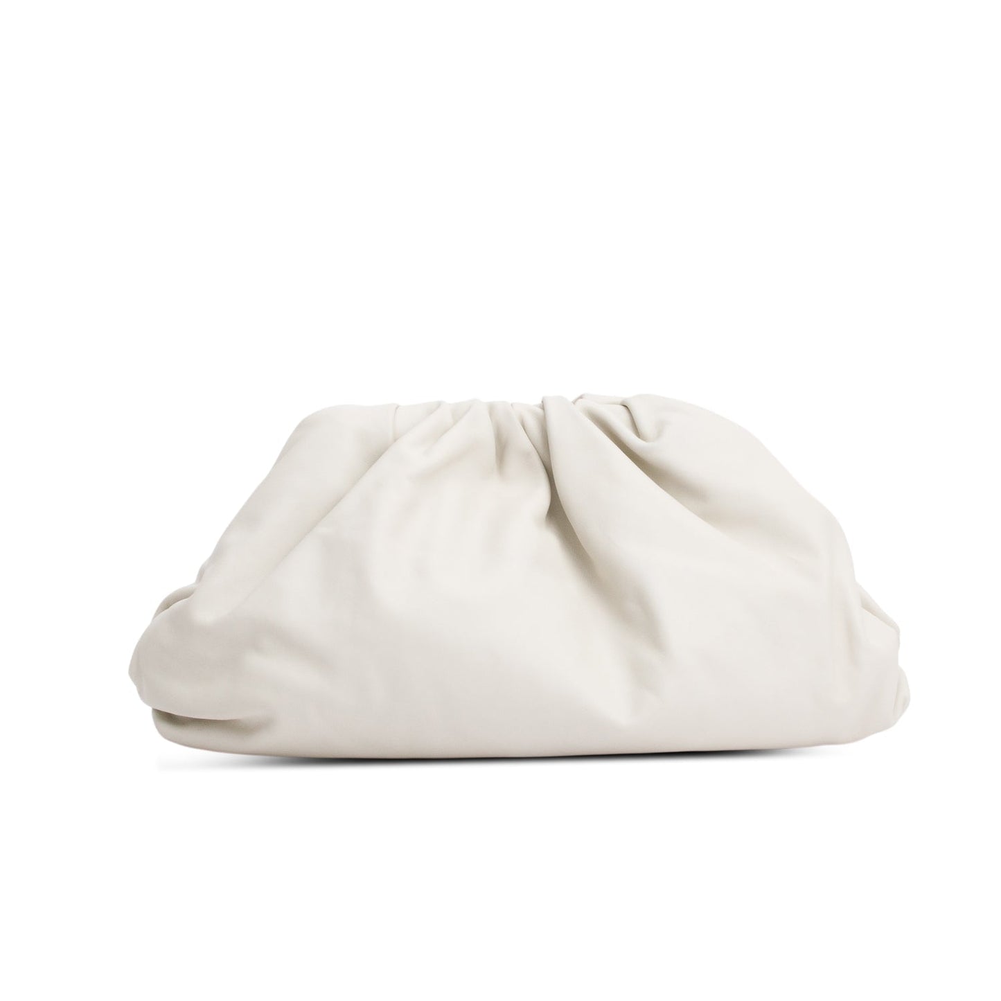 Bottega Veneta Calfskin The Classic Pouch Travel Bag Leather White