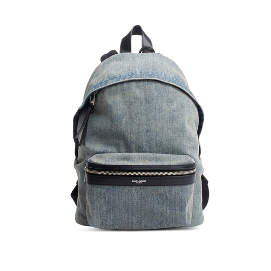 YSL Saint Laurent City Backpack Denim Blue