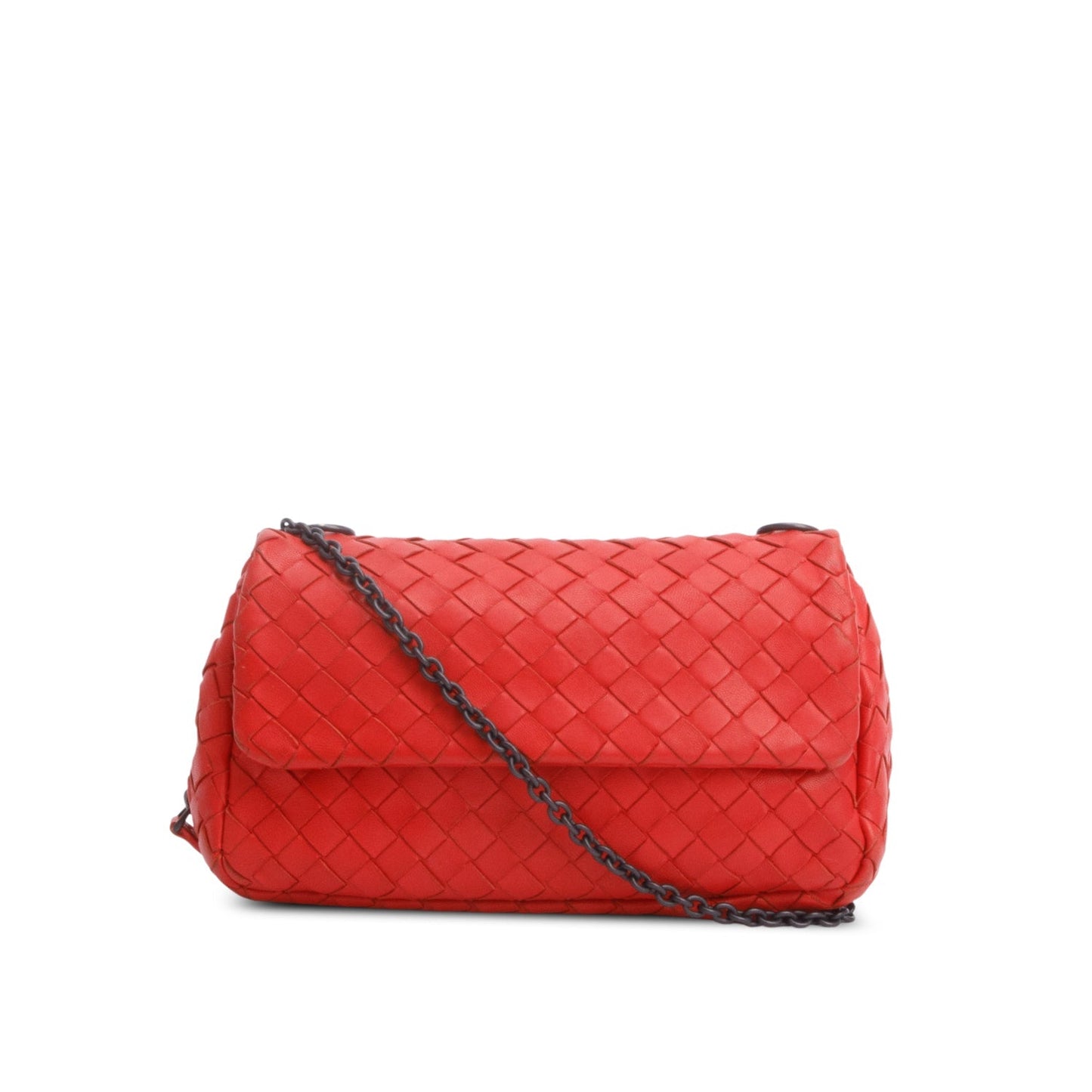 Bottega Veneta Intrecciato Messenger Bag Red Small Travel Bag