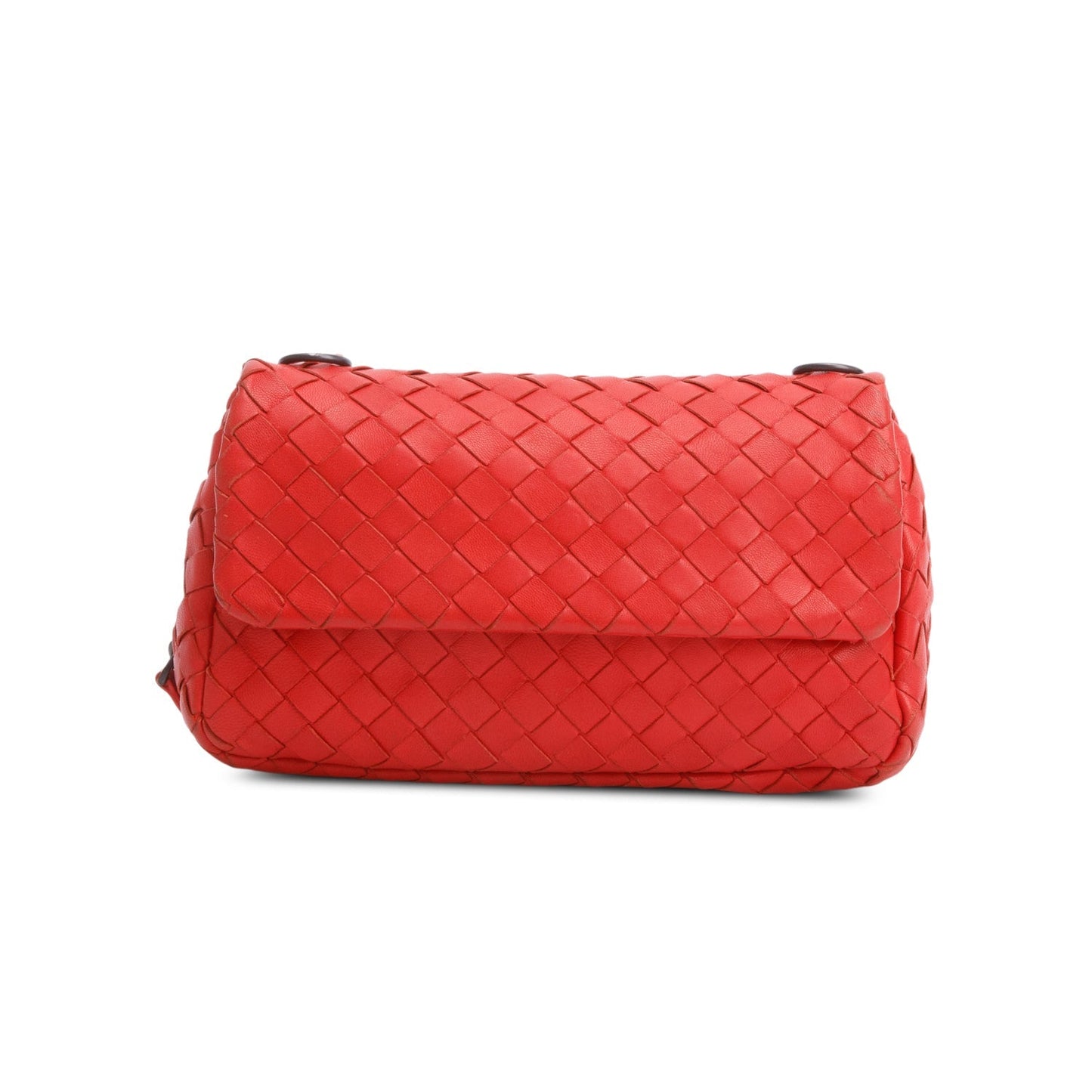 Bottega Veneta Intrecciato Messenger Bag Red Small Travel Bag