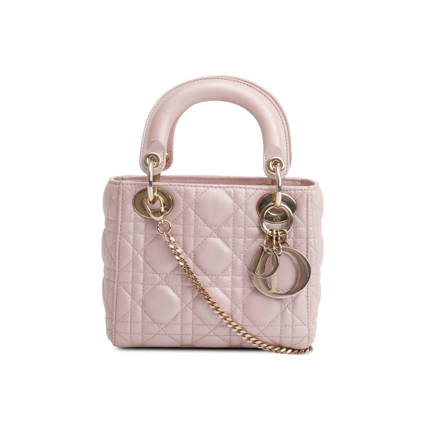 Dior Christian Cannage Lady Bag Leather Pink Travel Bag Dior Bag