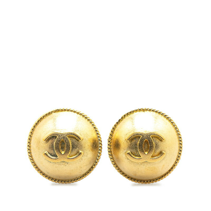 Gold Plated Coco Mark Earrings Jewelry Travel