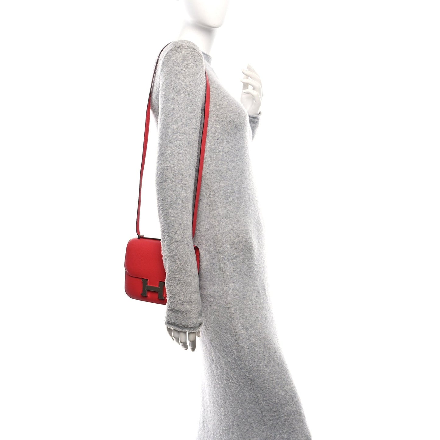Hermes Epsom Constance Rouge De Coeur Handbag Travel Bag