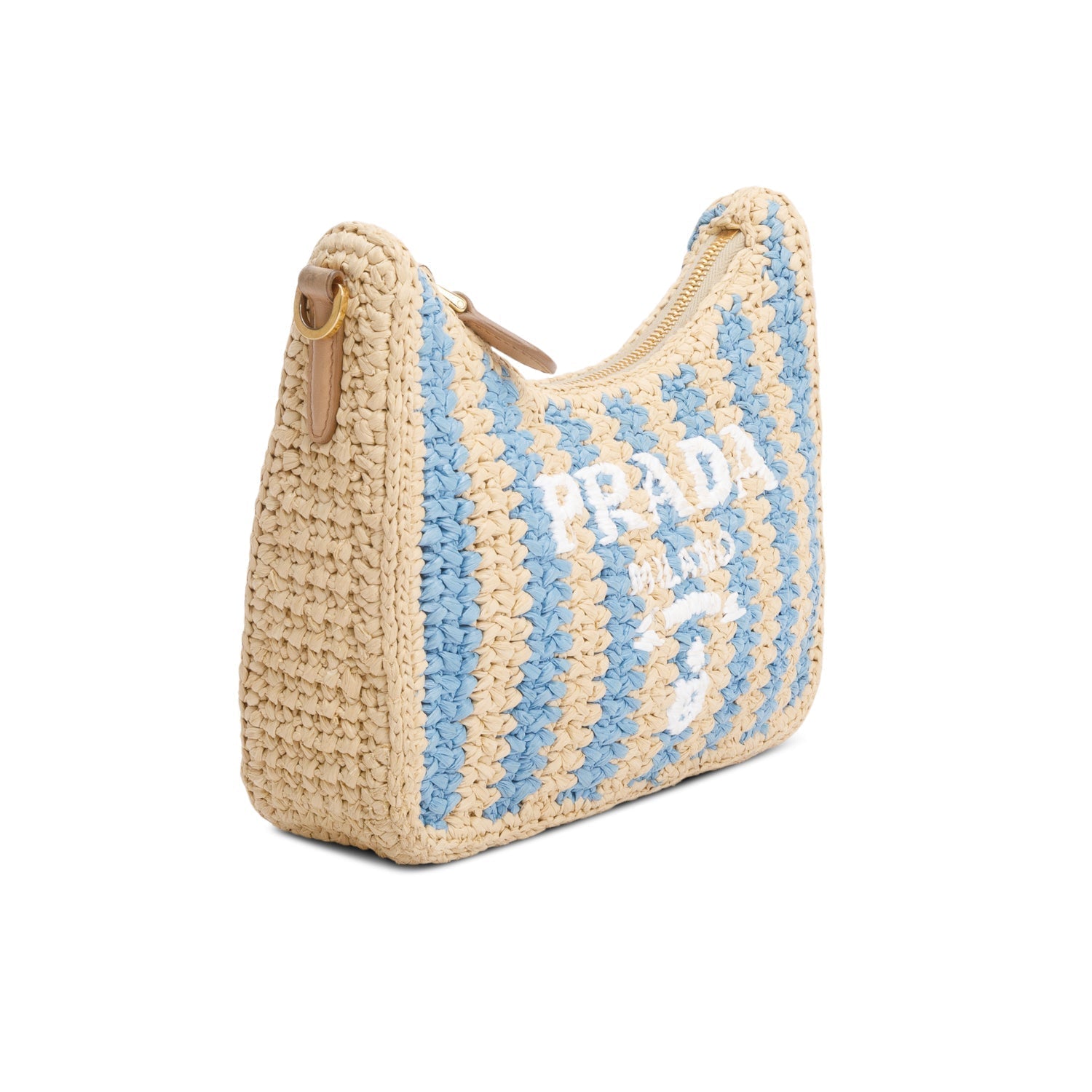 Prada Re Edition Shoulder Bag Raffia Beige