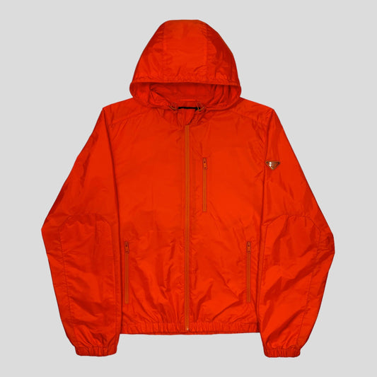 Prada Handbag Milano Laminated K-way Windbreaker - XXL Nylon Orange