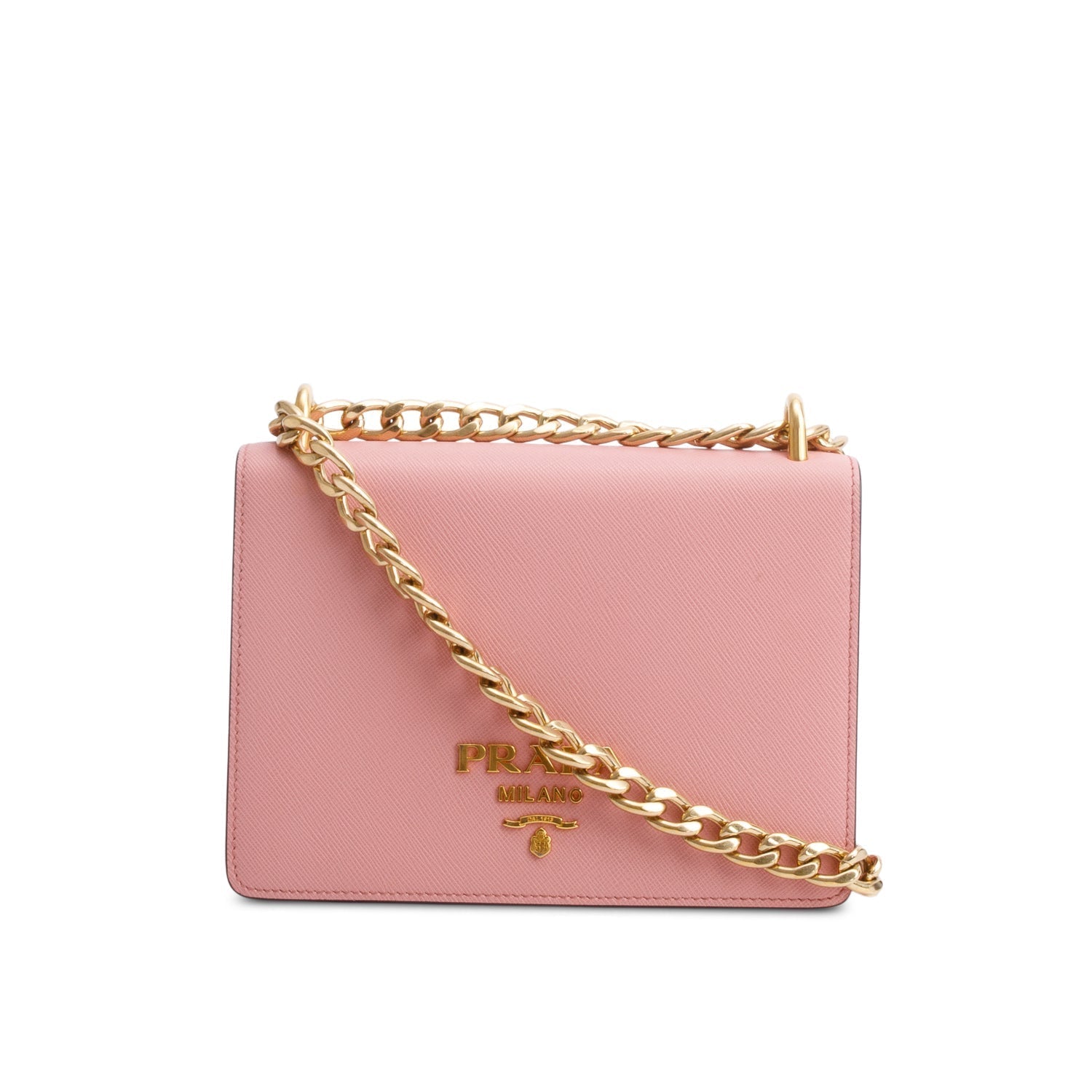Prada Saffiano Crossbody Bag Leather Pink