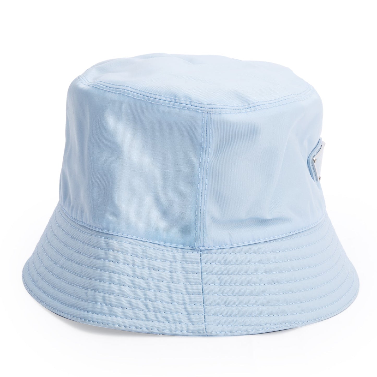 Prada Re Hat Handbag Nylon Blue Bucket Bag