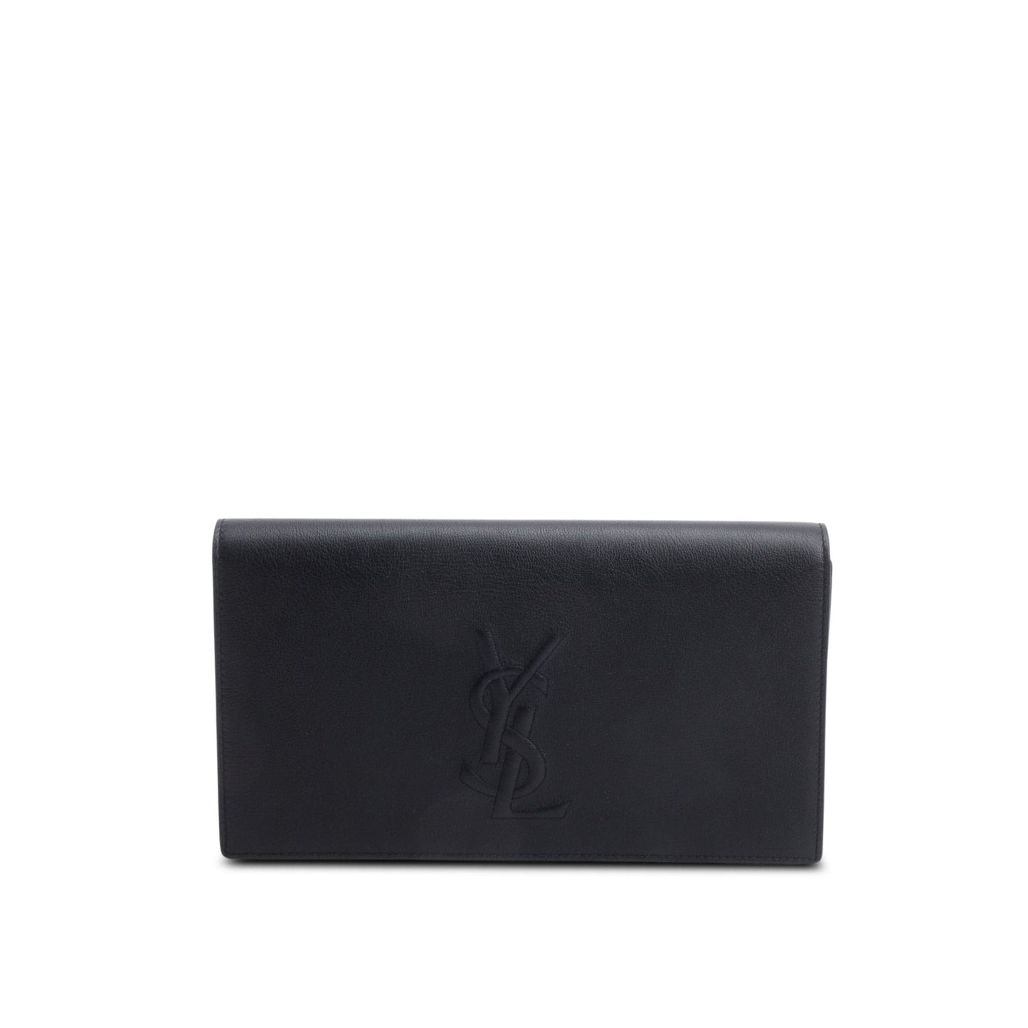 YSL Saint Laurent Belle De Jour Clutch Leather Black Clutch Bag