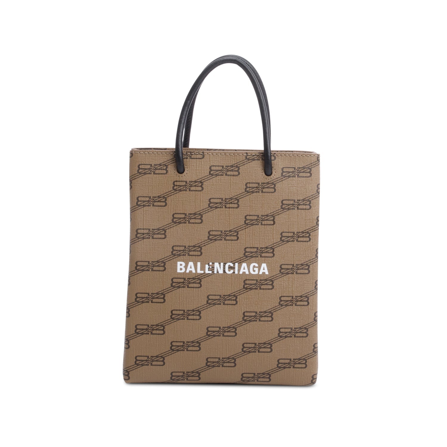 Balenciaga Coated Bb Print Tote Bag Canvas Monogram