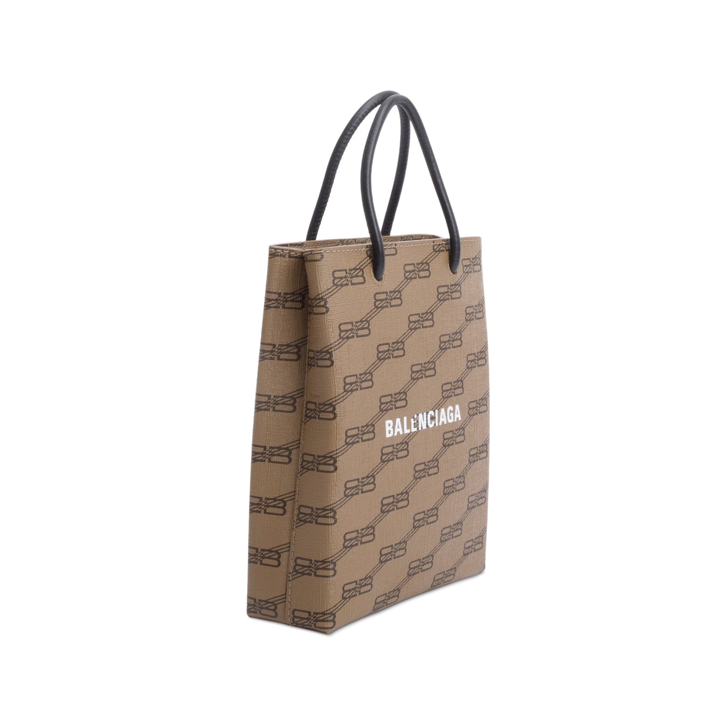 Balenciaga Coated Bb Print Tote Bag Canvas Monogram