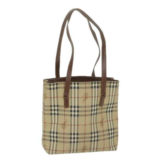 Burberry Luxury ss Nova Check Shoulder Bag Pvc Auth Leather Beige Beige Auth 63774