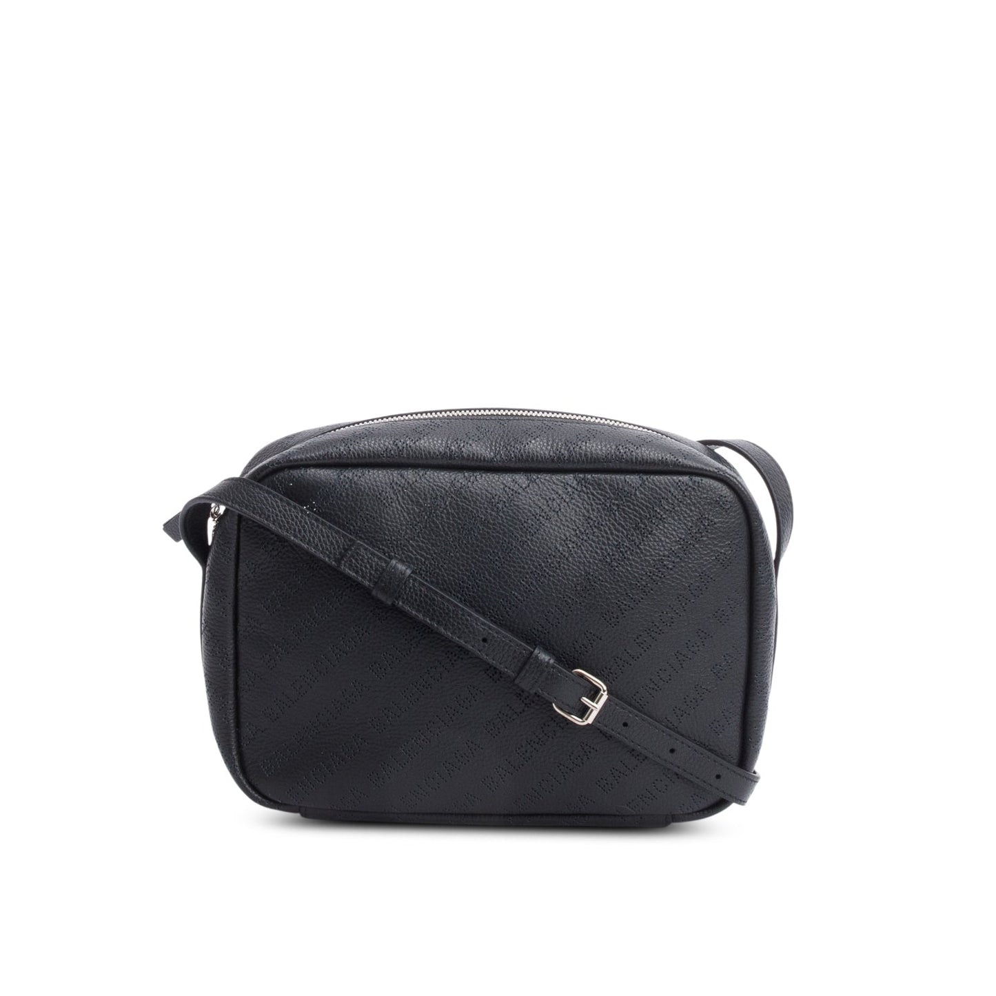 Balenciaga Logo Everyday Camera Bag Leather Black Travel Bag