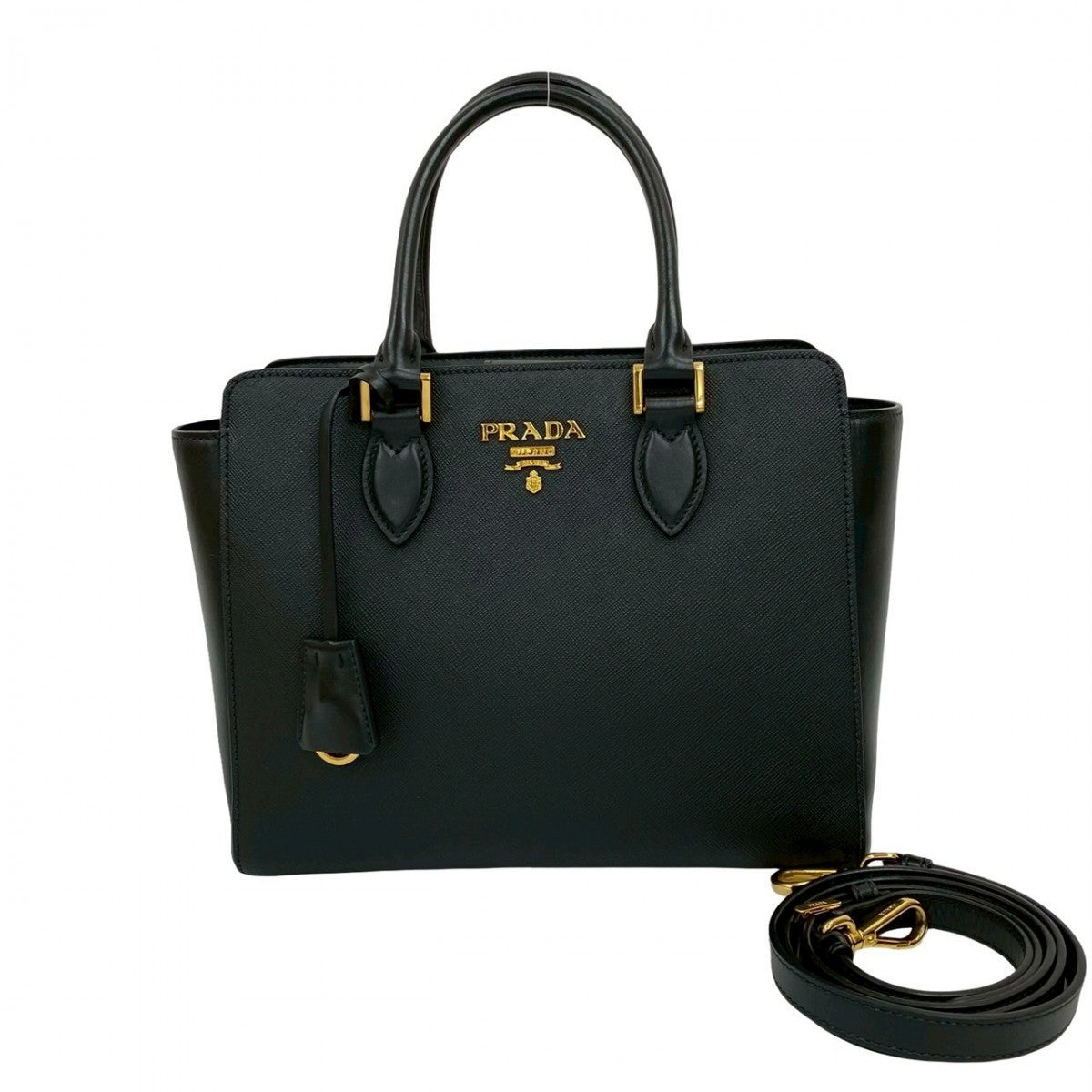 Shoulder Bag Metal Galleria Women Leather Black