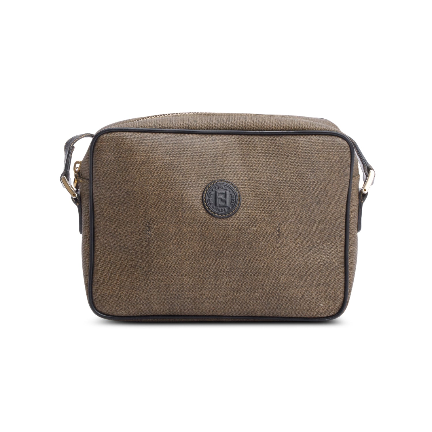 Fendi Crossbody Camera Bag Canvas Brown Crossbody Bag