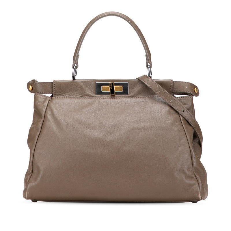 Fendi Peekaboo 2Way Bag Leather Travel Bag 2Way Bag 13