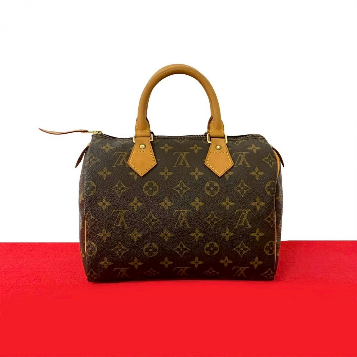 Louis Vuitton M41528 Speedy 25 Monogram Leather Brown Handbag