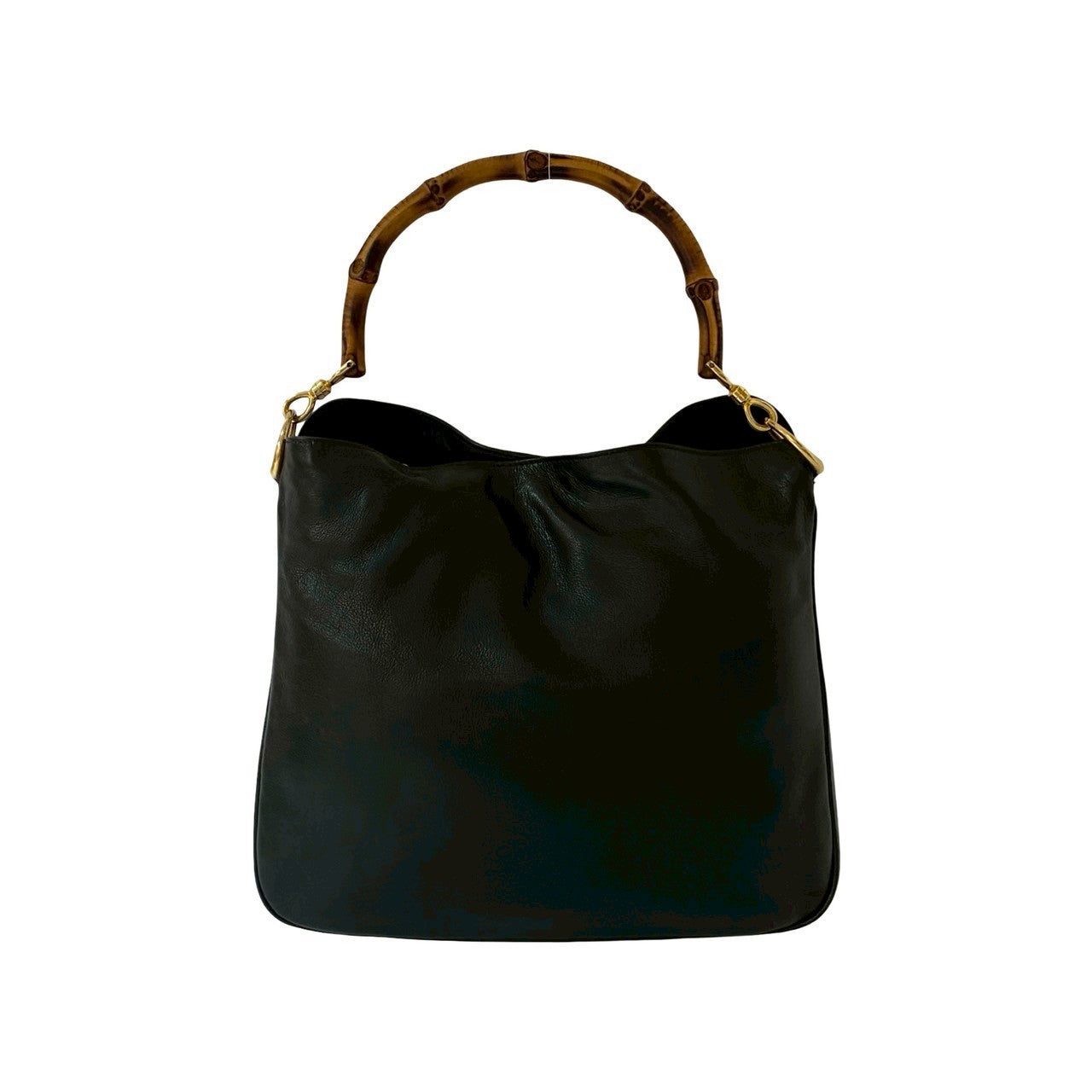 Gucci Bamboo Leather Black Handbag 2
