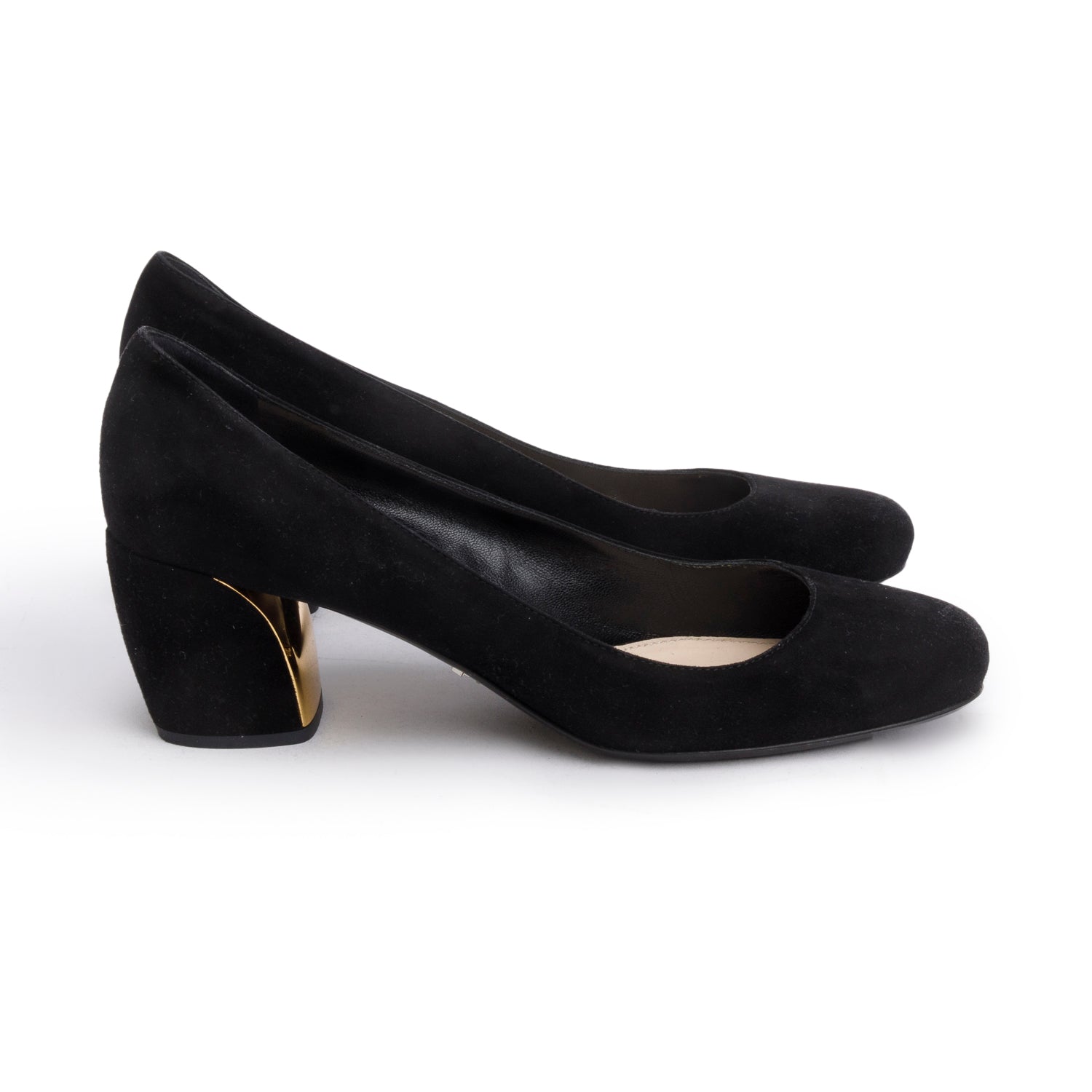 Prada Pumps, Size Handbag Suede Black Shoes