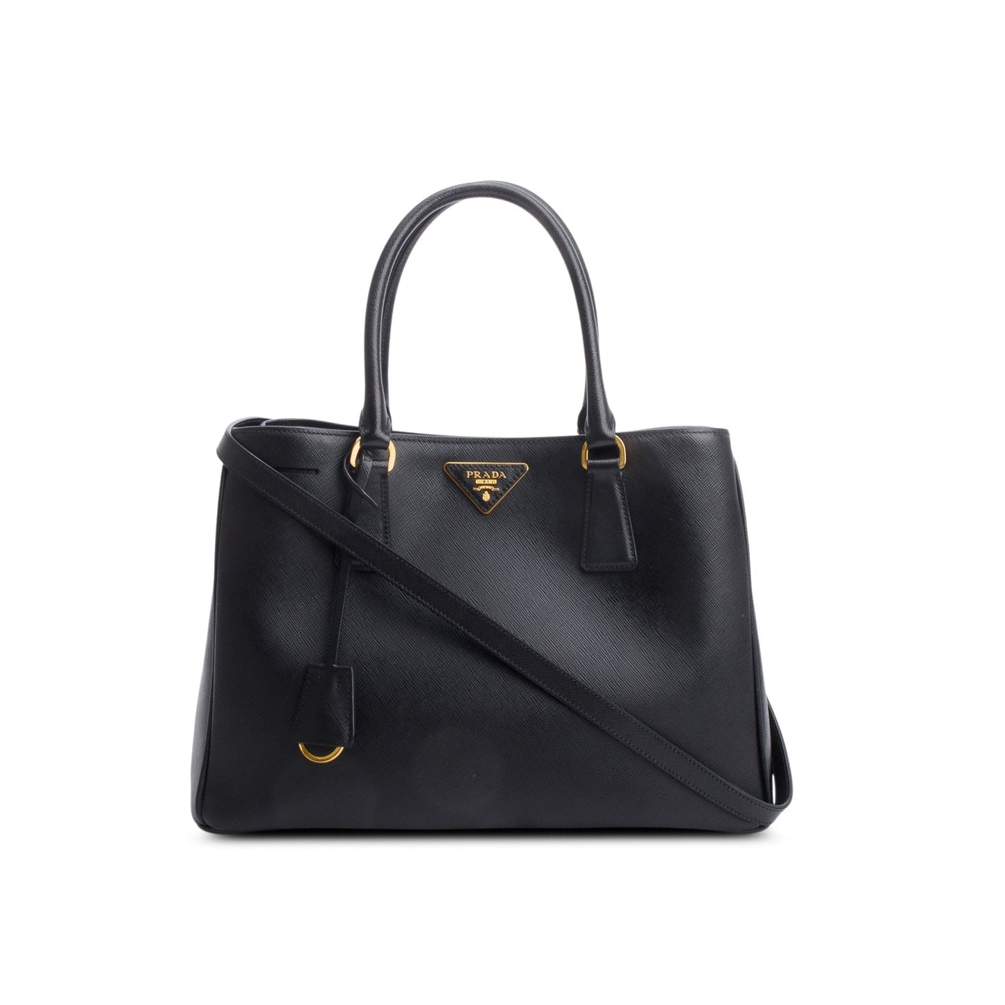 Prada Saffiano Lux Tote Handbag Leather Black Tote Bag