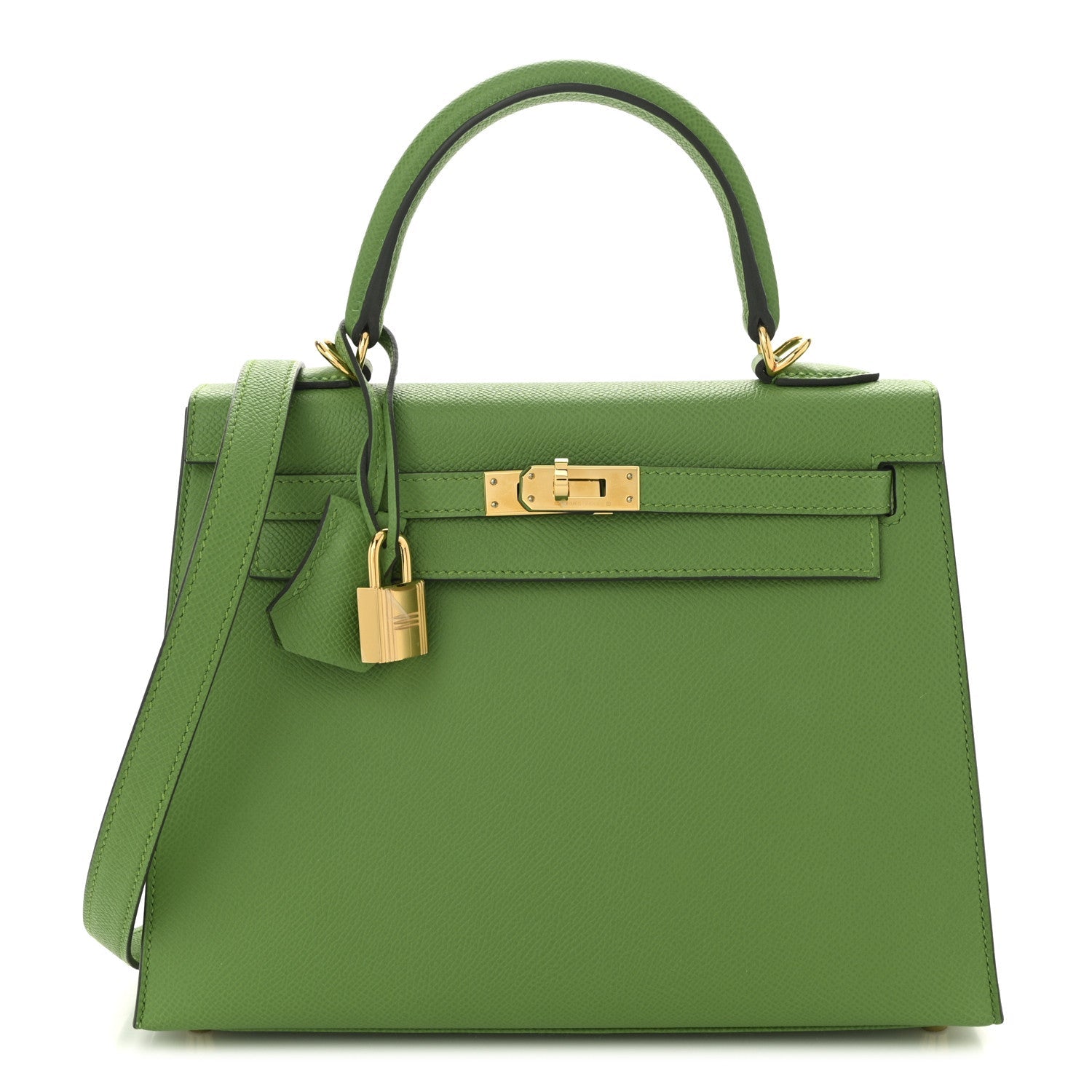 Hermes Epsom Kelly Sellier Vert Yucca Handbag Travel Bag
