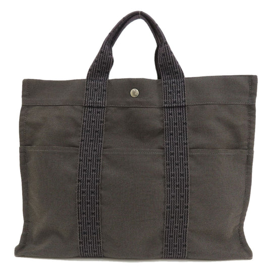 Hermes Tote Bag Her Linemm Women Unisex Canvas Gray